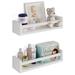 Isabelle & Max™ Muhlfeld Isabelle & Max 24.02" H x 15.8" W Solid Wood Pine Floating Shelf Wood in White | 3.6 H x 15.8 W x 4.5 D in | Wayfair