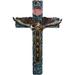 Loon Peak® Patriotic United States Navy w/ Eagle Clutching Anchor Decorative Wall Cross Resin in Blue/Green/Red | 14 H x 9 W x 1 D in | Wayfair