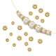 50pcs Stainless Steel Gold color Daisy Spacer Beads Mini Snowflake Spacer Charms DIY Bracelet