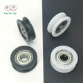 U groove POM plastic-coated bearings. sliding door pulley furniture nylon wheel slot wheel rail