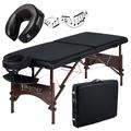 Master Massage Klappbar Mobile Massagebank Massageliege Behandlungsliege aus Holz, schwarz, 71cm