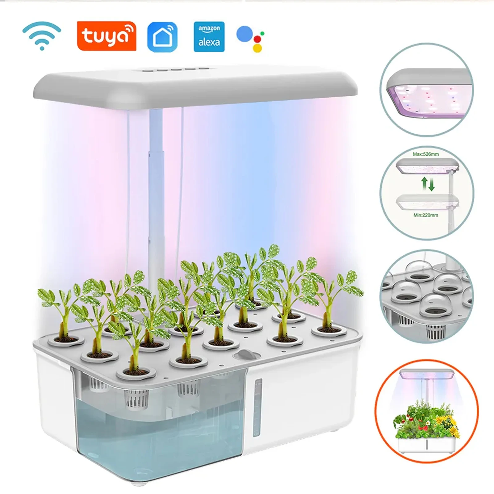 Tuya Wifi Pflanze Hydro ponik System wächst LED Licht soilless intelligente Pflanz maschine selbst bewässern Indoor Home Gardening Pflanzer Image