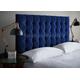 "3FT Single Upholstered Olivia 24\" Inch High Strutted French Velvet Modern Bed Headboard All Colours Handmade In The UK"