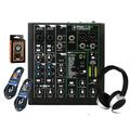 Mackie ProFX6v3 6-Channel Mixer with Built-in Effects and USB + SR450 Headphone with Pair of XLR Cable+free Absolute Phone Holder