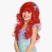 Queentas Mer-maid Wigs for Child Curly Wigs Synthetic Bob Wigs for Girls Red Wigs for Cosplay Body Wave Wigs for Halloween Kids Wigs