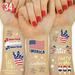 xo Fetti Fourth of July Decorations Tattoos - 34 styles | Red White and Blue Party Supplies 4th of July USA Flag Memorial Day Independence Day Labor Day