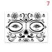 Ustorage 1Pc Halloween Funny Face Tattoo Stickers Creative Horror Temporary Makeup Dance Death Spirit Face Stickers