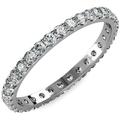 Diamond U-Prong Eternity Band VS2-SI1 G-H 1.54ct tw to 1.75ct tw in 18K White Gold.size 8.0