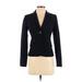 Calvin Klein Blazer Jacket: Short Black Print Jackets & Outerwear - Women's Size 2 Petite