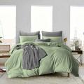 Twin/Twin XL Size Egyptian Cotton 1000 Thread Count Duvet Cover Solid Ultra Soft & Breathable 3 Piece Luxury Soft Wrinkle Free Cooling Sheet (1 Duvet Cover with 2 Pillowcases Moss)