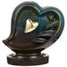 Hemoton Ceramic Waterfall Incense Burner Heart-shaped Backflow Incense Cone Holder