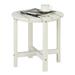 PAPROOS Small Side Table Square End Table for Outdoor Indoor Use Modern Side Table for Living Room Bedrom White