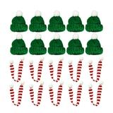 Doll Clothes Accessory 20pcs Unique Xmas Mini Scarf and Hat Decor Doll Clothes Accessory Creative Plants Adornment for Home Festival