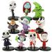 10Pcs/Set The Nightmare Before Christmas Jack Skellington Sally PVC Action Figure Model Toys Kids Christmas Gifts