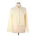 Cynthia Rowley TJX Long Sleeve Button Down Shirt: Yellow Tops - Women's Size X-Large