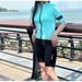 Pjtewawe Easter Fleece Jacket Women s Cycling Sweatshirt Short Sleeve + Cycling Shorts Quicks Drys Reflective Pocket Compression Shirt