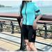 Pjtewawe Easter Fleece Jacket Women s Cycling Sweatshirt Short Sleeve + Cycling Shorts Quicks Drys Reflective Pocket Compression Shirt