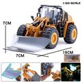 Yesurprise 1:50/1:40 Kids Alloy Engineering Car Model With Sound Light Excavator Bulldozer Forklift Toys For Boys Gifts