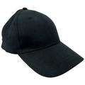 Sweda 6-Panel Ball Cap - 100% Cotton Baseball Fitted Hat Adjustable Closure - Black