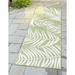 Unique Loom Palm Indoor/Outdoor Botanical Rug Green/Ivory 2 x 6 1 Runner Floral / Botanical Tropical Perfect For Patio Deck Garage Entryway
