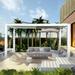 Domi Louvered Pergola 10 x13 Sun Shade Outdoor Aluminum Rainproof Pergola with Adjustable Roof for Backyard Garden Deck (White)