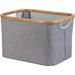 Frame With Canvas Fabric Storage Container Bin - Organization - Color Gray - Size 18(L) 12(W) 8.6(H) Inches