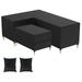 L Shaped Garden Sofa Cover Outdoor Waterproof Sectional Furniture Cover Outdoor Windproof V Shape Garden Couch Protector Anti-UV 210D Patio Dustproof Sofa Cover