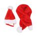 Red Pet Dress Up Costume Christmas Hat Scarf Set Pet Outfit Accessories Santa Scarf Set for Cat Puppy