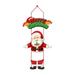 Front Door Christmas Pendant with Lanyard - Creative Shape with Rich Colors - Features Santa Claus and Xmas Themes - Ideal for Hanging Decorations to Welcome the Season