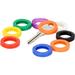 Key Caps Identifier Indicate Rings Covers 128 pcs Silicone Indicator Keyring Assorted Colors Toilet Office Showroom Locker Locks Luggage Tags Elastic Case Split Organization Rubber Ring Cap