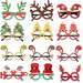 Christmas Glasses Frame Christmas Party Decoration Santa Claus Snowman Deer Horn Hair Band New Year Dressing Gift