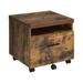 CoSoTower File Cabinet in Weathered Oak & Black 92398