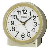 Seiko 4 inch Sussex II Beep Alarm Golden Traditional Analog Quartz Desk Clock QHE199GLH