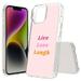 TalkingCase Hybrid Phone Cover Compatible for Apple iPhone 15 Live Love Laugh Print Acrylic Back Raised Edges Print in USA