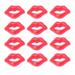 100pcs DIY Clothes Accessory Red Lips Shape Mobile Phone Case Sticker Decor Crafts Supplies Embellishments(10MM Random Color)