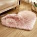 Wozhidaoke Area Rug Wool Imitation Sheepskin Rugs Faux F Ur Non Slip Bedroom Shaggy Carpet Mats Outdoor Rug Bathroom Rugs Room Decor Pink 40*30*2 Pink