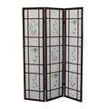 Homestock Classic Charm 3 Panel Shoji Screen - Cherry