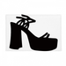 Black Women s High Heels Outline Pattern Ground Mat Non Slip Floor Bathroom Door Rug Carpet