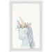 Marmont Hill Unicorn Flower Crown Framed Painting Print
