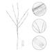 2Pcs Household Vase LED Tree Branch Lights Photo Props with No Battery (Silver)