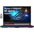 ASUS ROG Strix G15 Advantage Edition Gaming Laptop 15.6 QHD 165Hz Display AMD Ryzen 9 5980HX 32GB RAM 2TB PCIe SSD RGB Backlit Keyboard Radeon RX 6800M Win 11 Pro Black 32GB USB Card