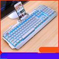 Wired Gaming Keyboard LED Rainbow Backlit Gaming Keyboard RGB Gaming Ergonomic Wrist Rest 104 Keys for Windows & Mac PC Gamers