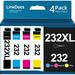 LinkDocs 232XL Ink Cartridge for Epson Ink 232 XL Ink Cartridges for Epson Expression Home XP-4205 XP-4200 Workforce WF-2930 WF-2950 Printer (Black Cyan Magenta Yellow 4 Pack)