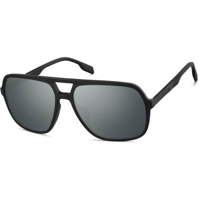 Zenni Aviator Rx Sunglasses Black Plastic Full Rim Frame
