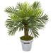 Nearly Natural 9909 27â€� Robellini Palm Artificial Tree in White Washed Vintage Metal Pail