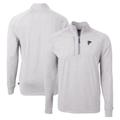 Men's Cutter & Buck Heather Gray Atlanta Falcons Adapt Eco Knit Quarter-Zip Pullover Top