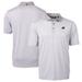 Men's Cutter & Buck Gray/White Carolina Panthers Big Tall Virtue Eco Pique Micro Stripe Recycled Polo