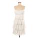 Dave & Johnny by Laura Ryner Casual Dress: White Dresses - Women's Size 13