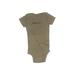 Carter's Short Sleeve Onesie: Green Bottoms - Kids Boy's Size 18