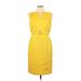 Tahari by ASL Casual Dress: Yellow Dresses - Women's Size 10